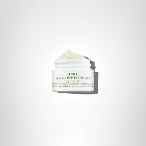 Kiehl's Avocado Eye Treatment (0.5 fl oz) - Nourishing & Hydrating Eye Cream with Avocado Oil and Caffeine - 99% Naturally Derived