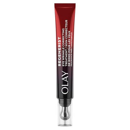 Olay Regenerist Under Eye Cream Roller - Anti-Wrinkle Eye Serum for Crow’s Feet & Eye Bags with Peptides & Bakuchiol (0.7 oz)
