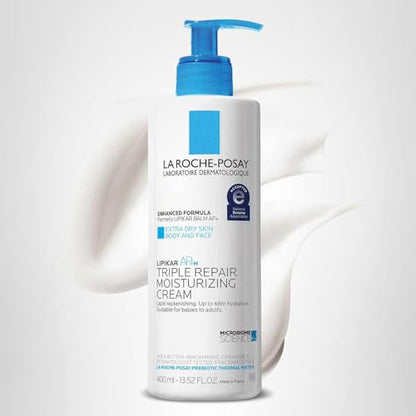 La Roche-Posay Lipikar AP+ Moisturizing Cream for Dry & Sensitive Skin, Shea Butter & Niacinamide