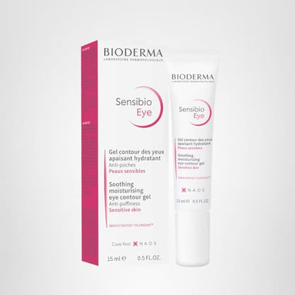 Bioderma Sensibio Eye Gel (15ml) - Soothing & Moisturizing Under-Eye Treatment for Sensitive Skin - Reduces Puffiness & Fine Lines
