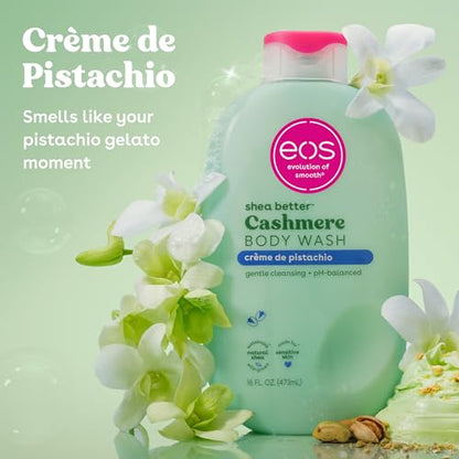 eos Cashmere Body Wash Crème de Pistachio 16 fl oz - Moisturizing Creamy Gel with Shea Butter