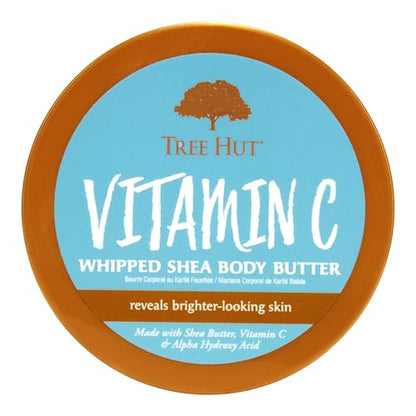 Tree Hut Vitamin C Whipped Shea Body Butter 8.4 oz, Hydrating Moisturizer