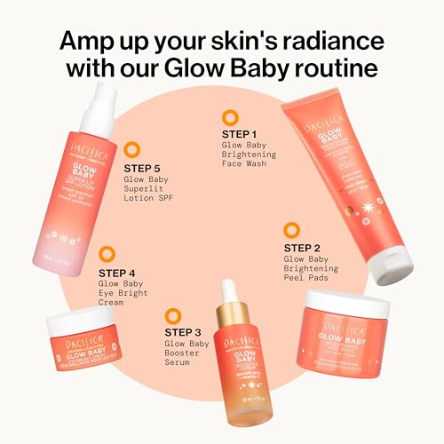 Pacifica Glow Baby Brightening Eye Cream - Vitamin C & Caffeine-Infused Treatment for Dark Circles & Puffiness (0.5 oz)