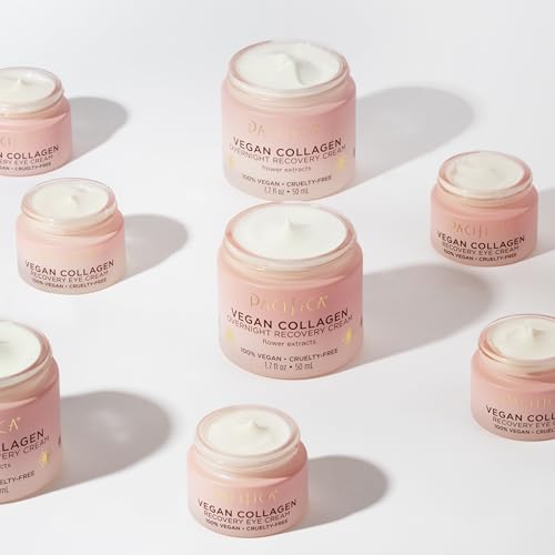 Pacifica Beauty Vegan Collagen Overnight Recovery Eye & Face Cream - Hyaluronic Acid & Vitamin C Hydrating Treatment (0.5 fl. oz / 15ml)