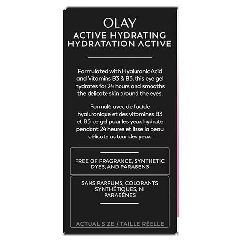 Olay Active Hydrating Eye Gel - Fragrance-Free Hyaluronic & Niacinamide (15g)