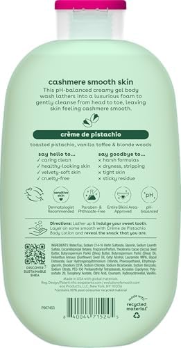 eos Cashmere Body Wash Crème de Pistachio 16 fl oz - Moisturizing Creamy Gel with Shea Butter