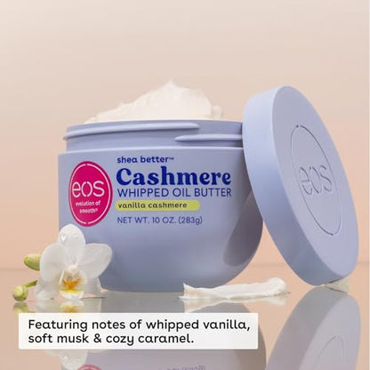 eos Cashmere Whipped Oil Body Butter Vanilla Cashmere 10 oz, 72 Hour Moisture