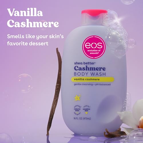 eos Cashmere Body Wash Vanilla Cashmere 16 fl oz - Moisturizing Creamy Gel with Shea Butter