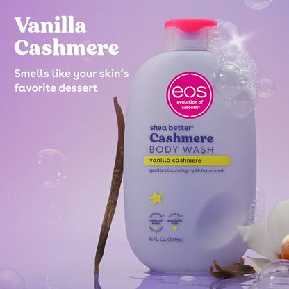 eos Cashmere Body Wash Vanilla Cashmere 16 fl oz - Moisturizing Creamy Gel with Shea Butter