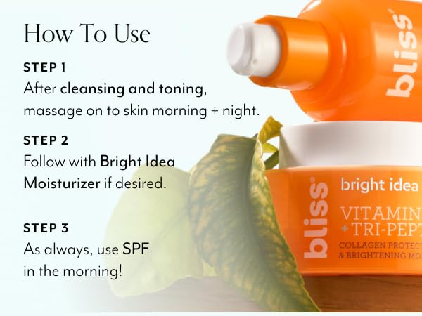Bliss Bright Idea Vitamin C Eye Cream - Brightening Anti-Aging Eye Cream with Tri-Peptide & Licorice Root 0.5 oz
