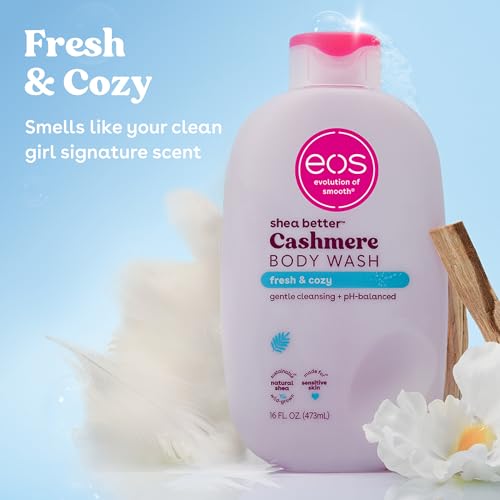 eos Cashmere Body Wash Fresh & Cozy 16 fl oz - Moisturizing Creamy Gel with Shea Butter