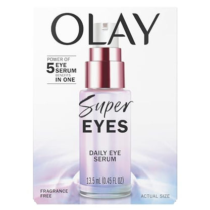 Olay Super Eye Serum - Vitamin C, Caffeine & Niacinamide Anti-Aging Eye Serum for Dark Circles & Fine Lines 0.45 oz