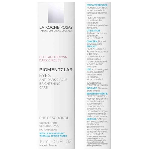 La Roche-Posay Pigmentclar Dark Circles Eye Cream (15ml / 0.5 fl. oz.) - Targeted Brightening Treatment with Caffeine & Light-Reflecting Pigments