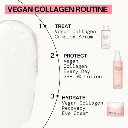 Pacifica Beauty Vegan Collagen Overnight Recovery Eye & Face Cream - Hyaluronic Acid & Vitamin C Hydrating Treatment (0.5 fl. oz / 15ml)