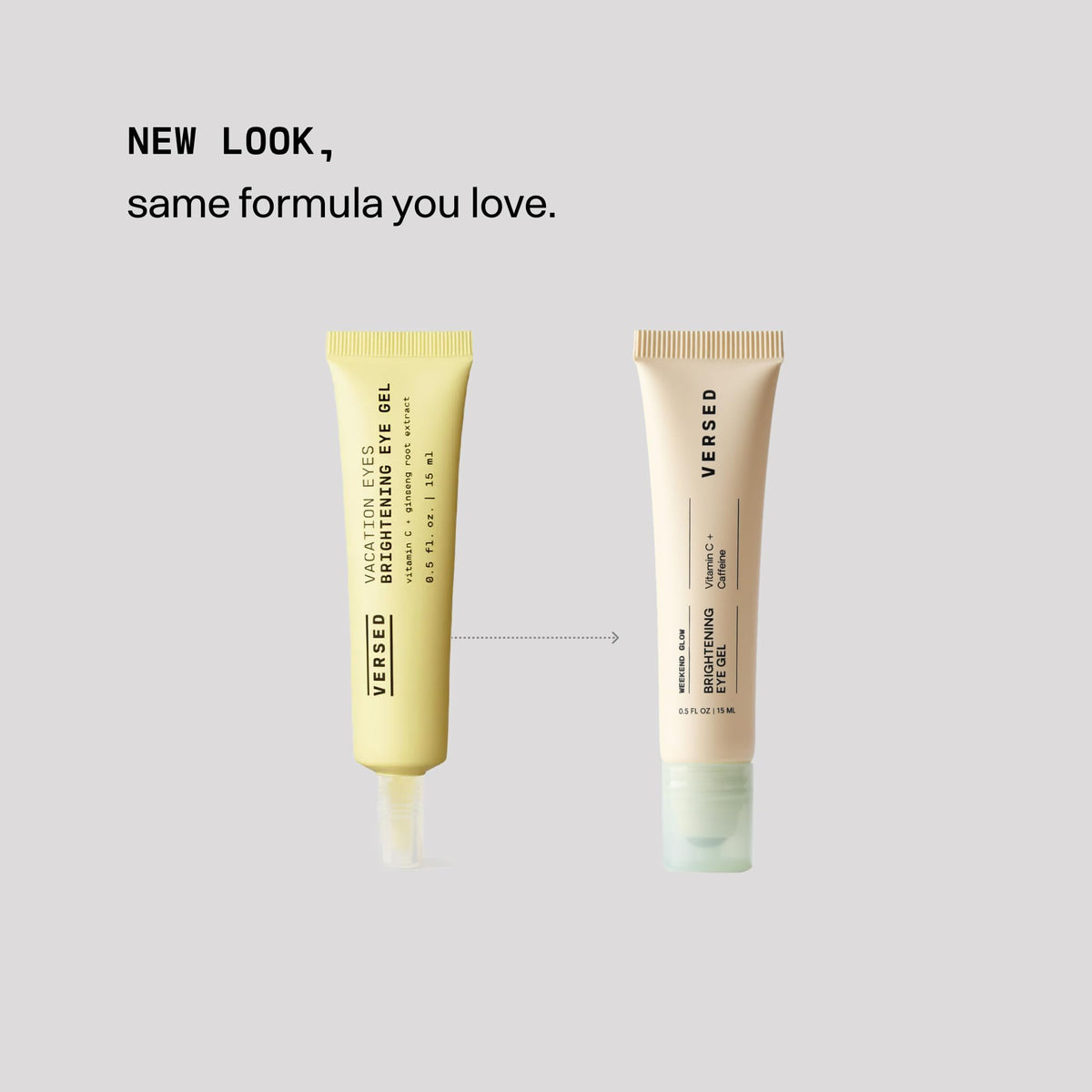 Versed Weekend Glow Eye Gel - Vitamin C & Caffeine Under Eye Treatment for Dark Circles, Dark Spots & Puffiness (0.5 oz.)