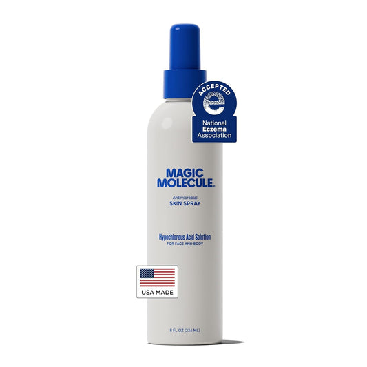 Magic Molecule Hypochlorous Acid Spray for Breakout-Prone Skin, Eczema & Itchy Rashes - Helps 50+ Dermal Issues - Safe for Multiple Daily Uses - For All Skin Types - 8 oz Spray