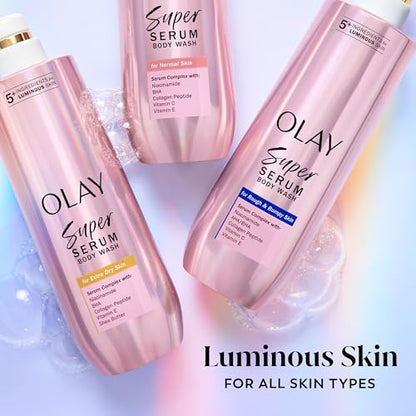 Olay Super Serum Body Wash 18.5 fl oz - Hydrating Cleanser for Normal Skin