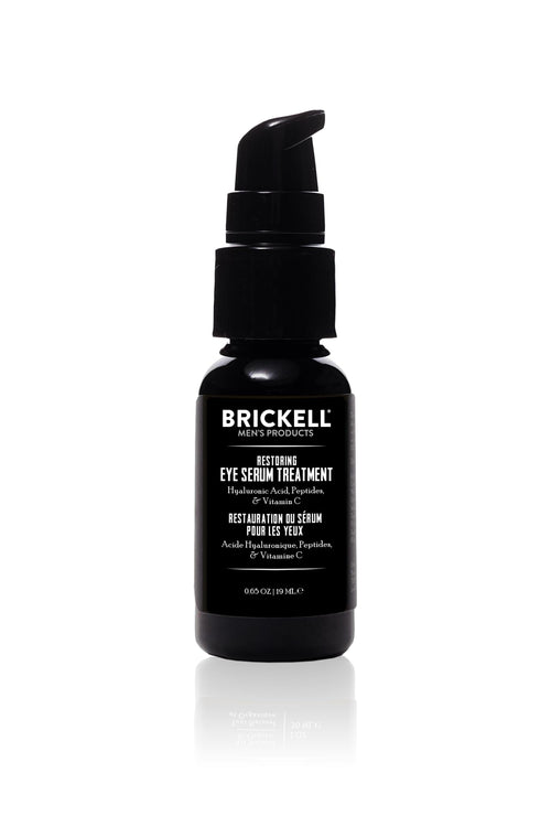 Brickell Men's Restoring Eye Serum (0.65 oz) - Natural & Organic Dark Circle Treatment for Men - Reduces Eye Bags & Firms Wrinkles