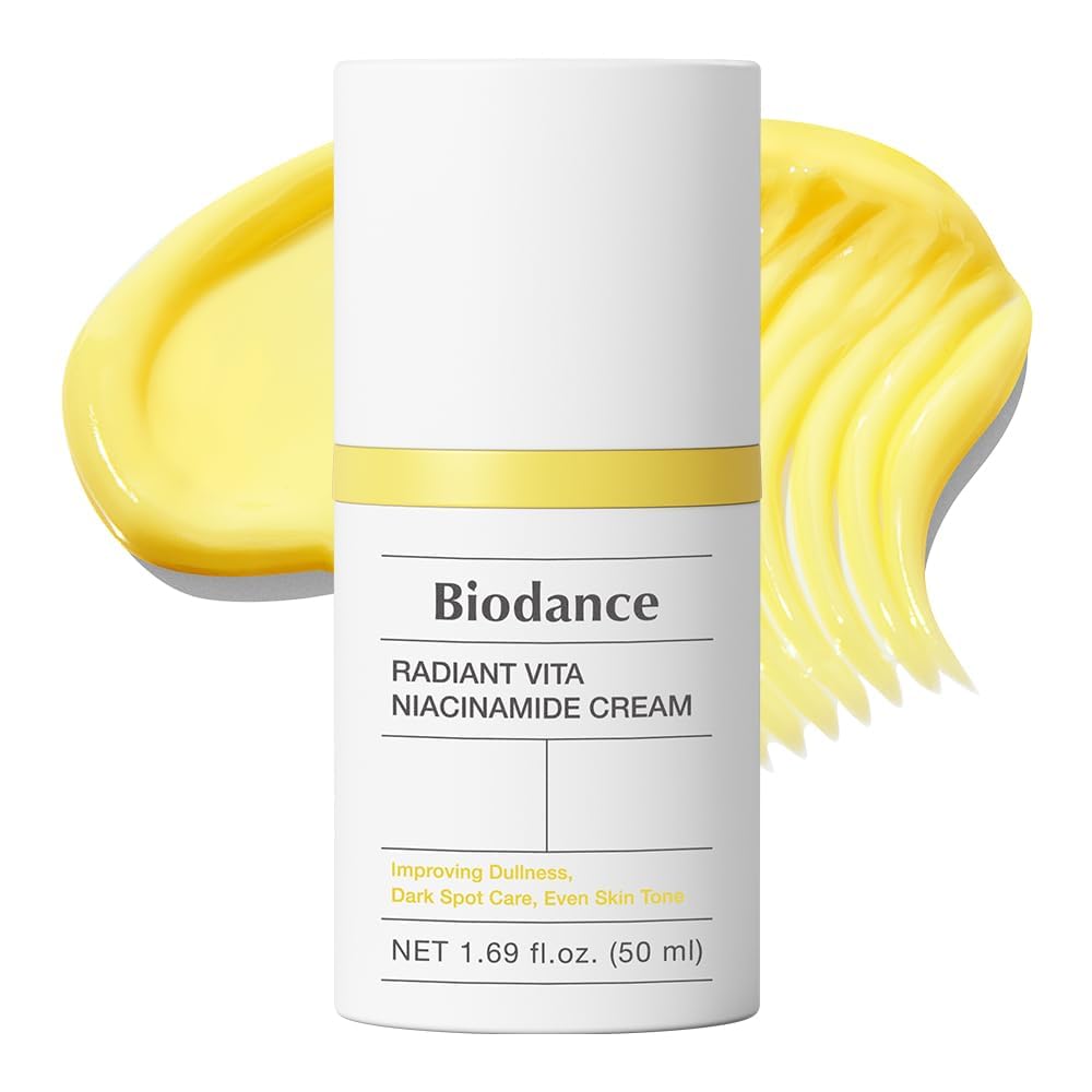 BIODANCE Radiant Vita Niacinamide Cream, Brightening, Dark Spot Correcting, Hydrating Facial Moisturizer with Vitamin C, B12, Korean Skin Care, Mothers Day Gifts - 1.69 fl.oz, 50ml