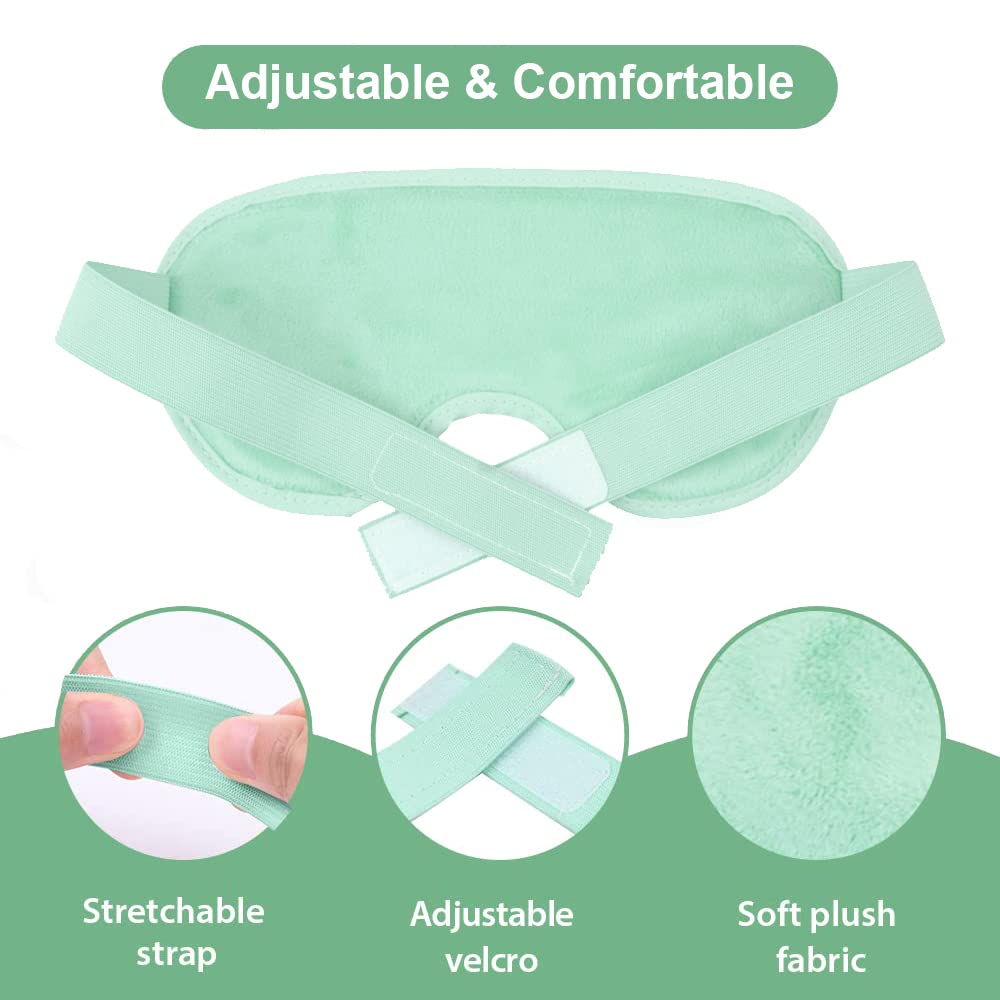NEWGO Cooling Eye Mask Cold Ice Pack - Puffy Eyes, Dark Circles, Headache & Stress Relief (Blue/Green 2 Pack)