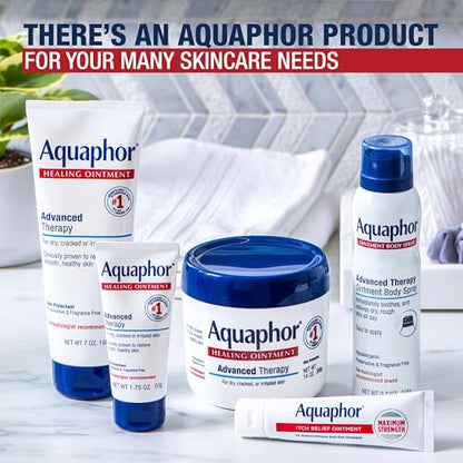Aquaphor Healing Ointment Advanced Therapy Skin Protectant Set 14 oz Jar + 1.75 oz Tube