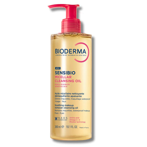 Bioderma Sensibio Micellar Cleansing Oil, 1st Ecobiological Micellar Formula Gentle Face Cleanser That Deeply Cleanses, Removes makeup, Soothes & Nourishes Skin with Oil-to-Milk Texture,Fragrance-Free