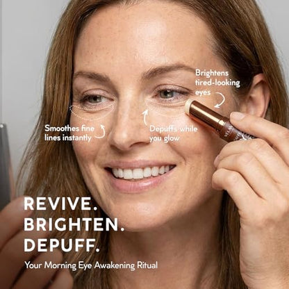 VELAMO Advanced Caffeine Eye Stick - Energizing & Hydrating Under Eye Balm for Dark Circles & Puffiness - Portable Travel Eye Treatment (0.1 oz / 3g)