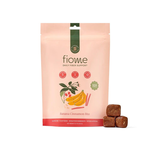 Fiome Fiber Bites - 5g Daily Fiber Supplement - Supports Regularity, Digestion and Gut Health - All Natural Ingredients, 30 Servings, Banana Cinnamon Flavor