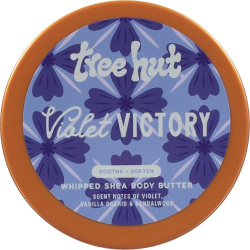 Tree Hut Violet Victory Whipped Shea Body Butter 8.4 oz, Hydrating Moisturizer