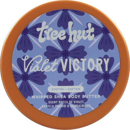 Tree Hut Violet Victory Whipped Shea Body Butter 8.4 oz, Hydrating Moisturizer