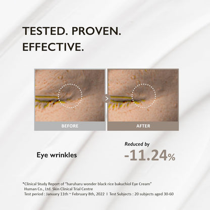 Haruharu Wonder Black Rice Bakuchiol Eye Cream (20ml) - Natural Retinol Alternative for Anti-Aging & Wrinkle Care