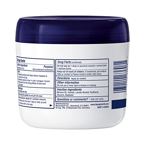 Aquaphor Healing Ointment Advanced Therapy Skin Protectant 14 oz Jar
