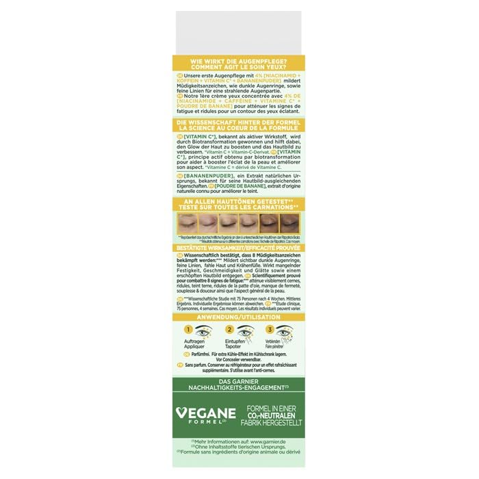 Garnier Brightening Eye Cream - 4% Vitamin C + Niacinamide (15ml)