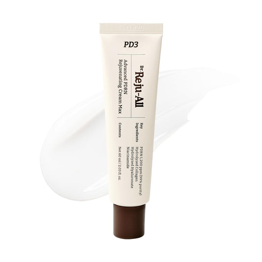 Dr.Reju-All Advanced PDRN Rejuvenating Cream Max - 99% Pure Salmon DNA Gel Type Face Moisturizer - Optimal 1200ppm for Glass Skin & Plumping - Korean Pharmacy Anti-Aging Skin Care Face Cream -2 Fl Oz