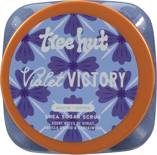 Tree Hut Violet Victory Shea Sugar Body Scrub 18 oz, Exfoliating & Hydrating