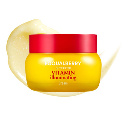 EQQUALBERRY Vitamin Illuminating Cream - Vitamin C & 5% Niacinamide + 3% TXA - Dark spots Cream - Ceramide Barrier Strength - Glowy, Lightweight Hydration (1.69 fl.oz / 50ml)