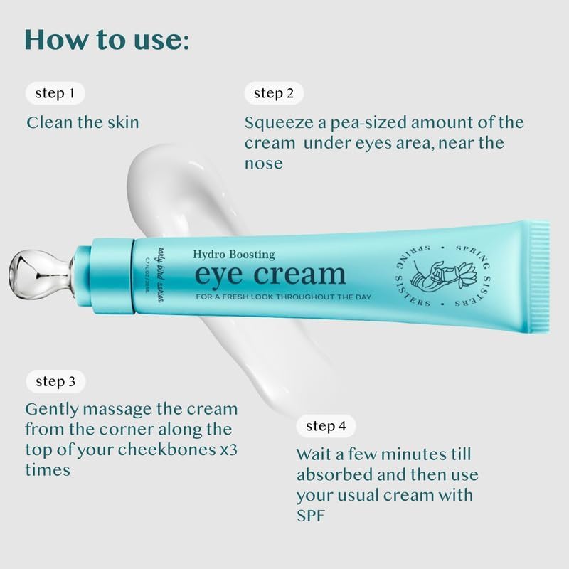 Caffeine Eye Cream for Dark Circles & Puffiness (15ml) - Anti-Aging Brightener with Niacinamide, Squalane & Peptide Complex - Cooling Zinc Roller Applicator