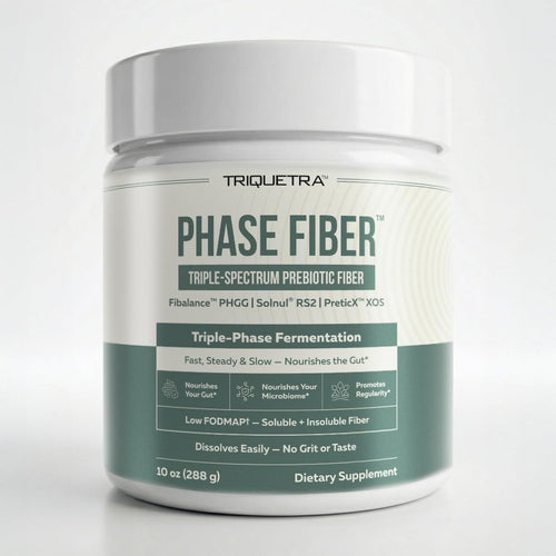 Phase Fiber Prebiotic Powder for Complete Gut & Digestion Support, Low FODMAP Certified Ingredients, Triple Phase Fermentation, Clinically Studied for Sensitive Digestion, Vegan (30 Servings)