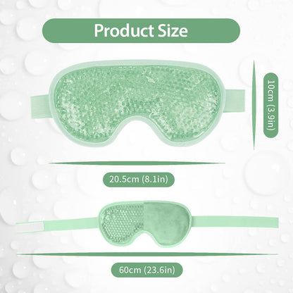 NEWGO Cooling Eye Mask Cold Ice Pack - Puffy Eyes, Dark Circles, Headache & Stress Relief (Blue/Green 2 Pack)