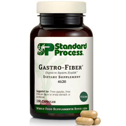 Standard Process Gastro-Fiber - Prebiotic Supplement for Digestive Health - Supports Gut Health with Apple Pectin - Maintains Immune Response - Vegan & Non-Soy - 150 Capsules (50 Servings)