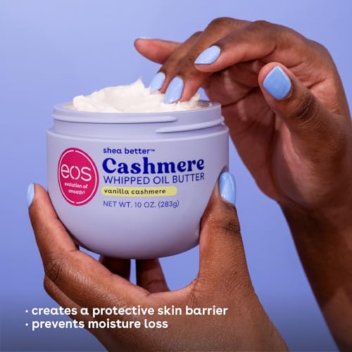 eos Cashmere Whipped Oil Body Butter Vanilla Cashmere 10 oz, 72 Hour Moisture