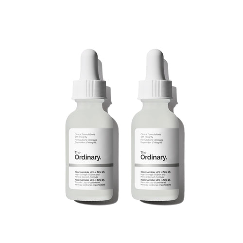 The Ordinary Niacinamide 10% + Zinc 1%, Smoothing Serum for Blemish-Prone Skin, 1 Fl Oz (Pack of 2)