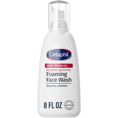 Cetaphil Redness Relieving Foaming Face Wash For Sensitive Skin, 8 Fl Oz, Gently Cleanses & Calms Sensitive Skin Without Over Drying, (Packaging May Vary)