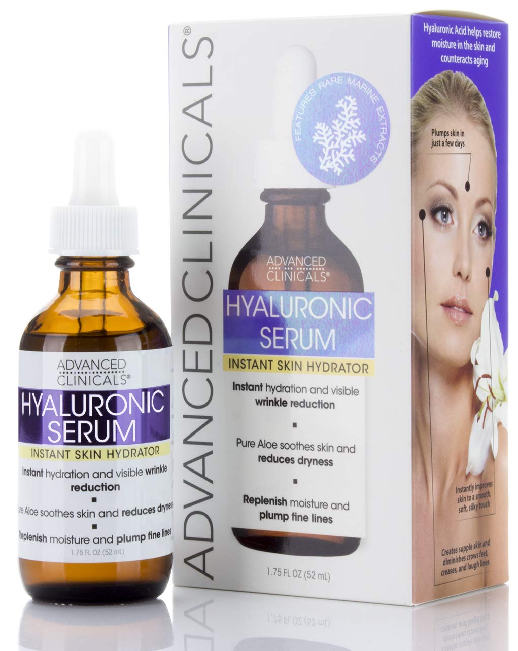 Advanced Clinicals Age-Defying Duo - Hyaluronic Acid + Collagen Peptide (52ml x 2)