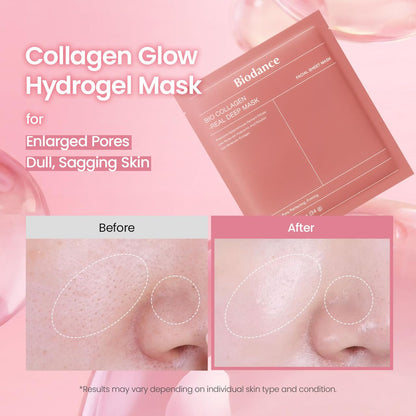 BIODANCE Bio-Collagen Real Deep Mask, Hydrating Overnight Hydrogel Face Mask, Pore Minimizing, Plumping, Elasticity Improvement, Korean Skin Care, Mothers Day Gifts - 1.19oz(34g) x 16ea