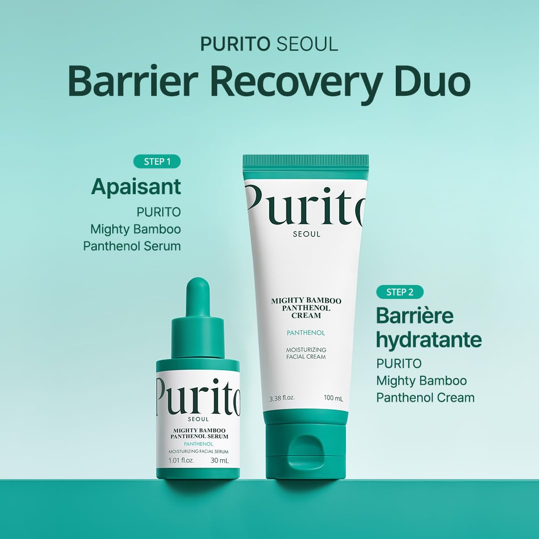 PURITO Panthenol 10% Post-Acne Cream - Moisturizer for Blemish Marks, Barrier Repair - Silicone-Free, Non-Comedogenic, Fragrance-Free, Vegan & Cruelty-free - Korean Skincare, 100mL 3.38 fl.oz