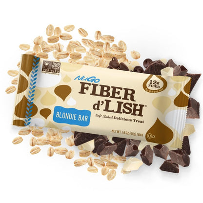NuGo Fiber d'Lish Blondie, 12g High Fiber, 160 Calories, 16 Count