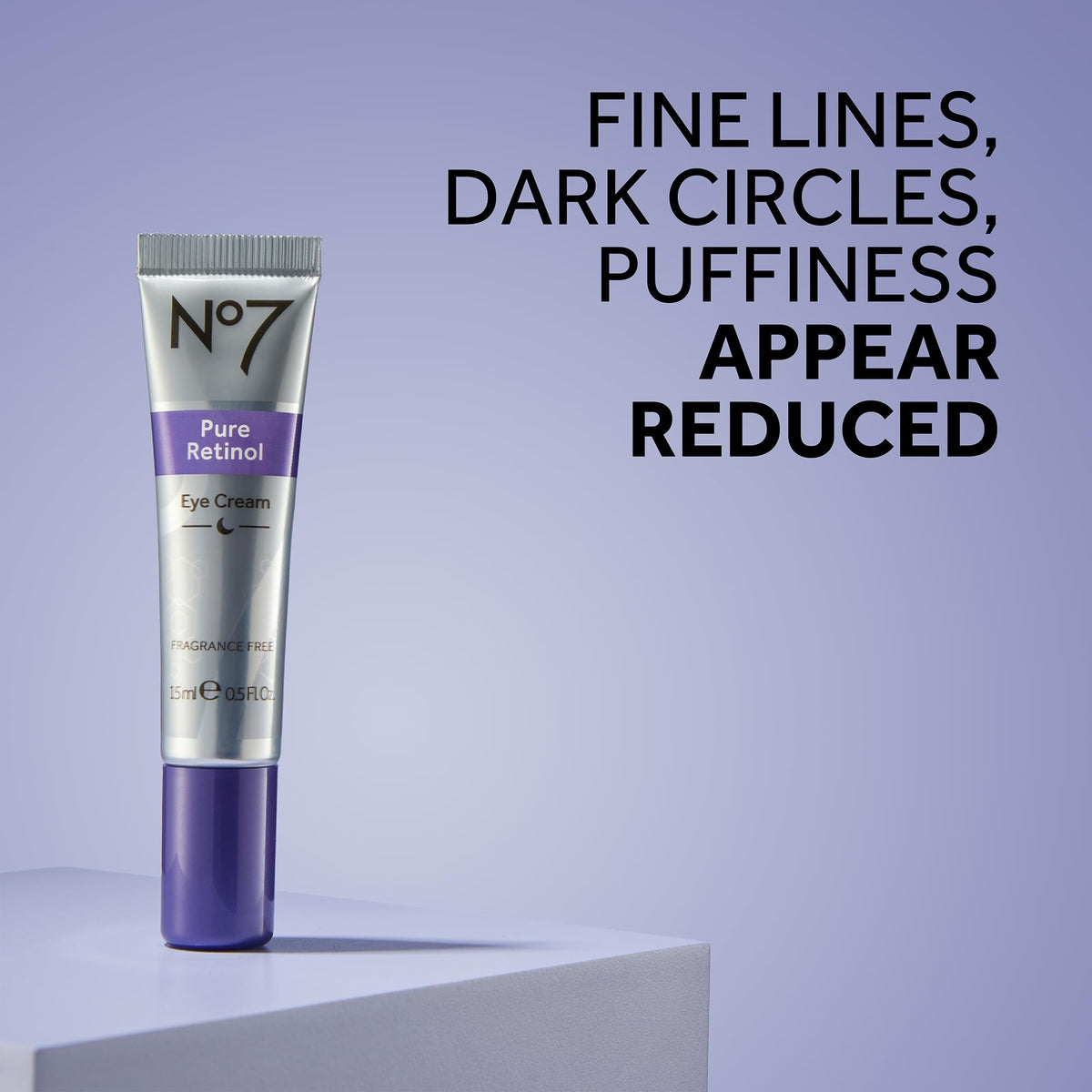 No7 Pure Retinol Eye Cream (15ml / 0.5 oz) - Targeted Anti-Wrinkle Treatment with 0.15% Pure Retinol, Collagen & Shea Butter