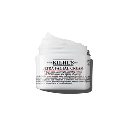 Kiehl's Ultra Facial Cream Moisturizer, Daily Lightweight Face Cream Hydrates Skin, Lotion with Pro-Ceramides, Provides Lasting Hydration and Moisture Surge, For All Skin Types, Fragrance Free