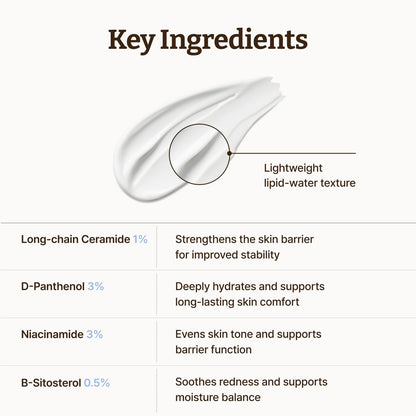 Dr.Reju-All Advanced LC-Ceramide Barrier Cream - Patented Long Chain Ceramide Deep Hydration - Lightweight Korean Face Moisturizer for Strengthening Skin Barrier - 1.69 Fl Oz